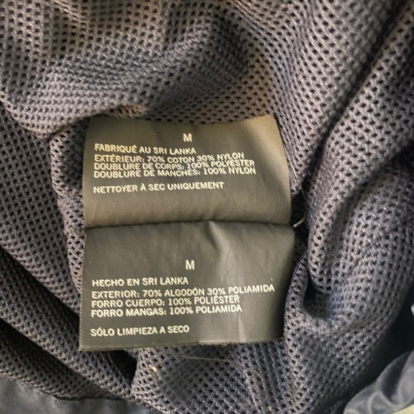 Nautica Mens Navy Blue Lightweight Jacket Size Medium Full Zip - Picture 11 of 11